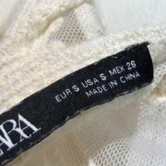 ZARA SIZE SMALL VICTORIAN TULLE EMBROIDERED DRESS - Picture 10 of 12